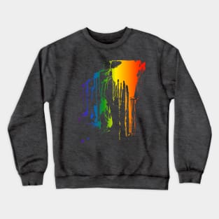 Gay Rainbow Paint Splash Crewneck Sweatshirt